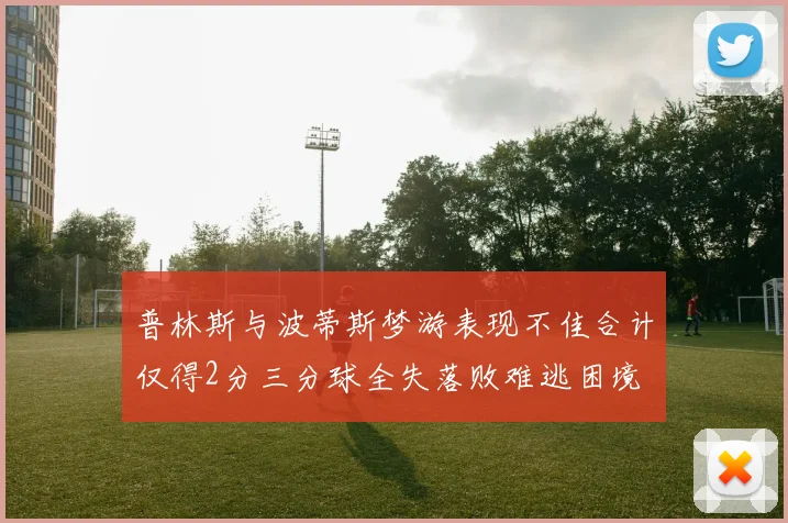 普林斯与波蒂斯梦游表现不佳合计仅得2分三分球全失落败难逃困境